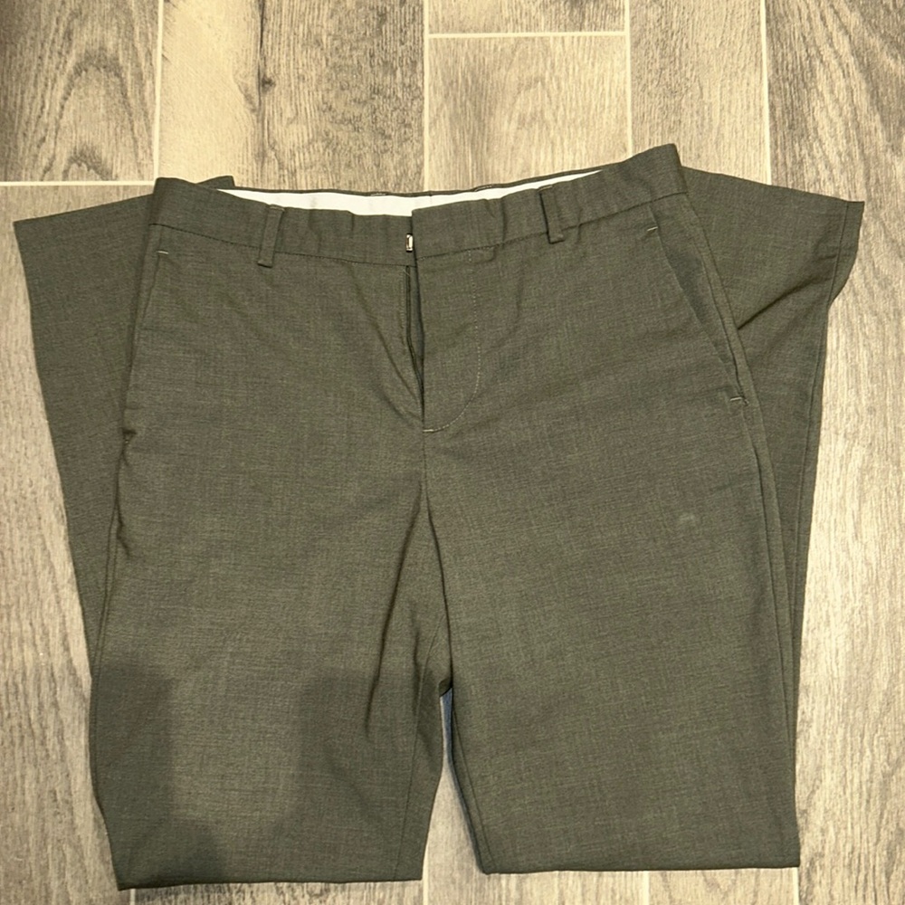 Green Slim Fit Dress Pants
